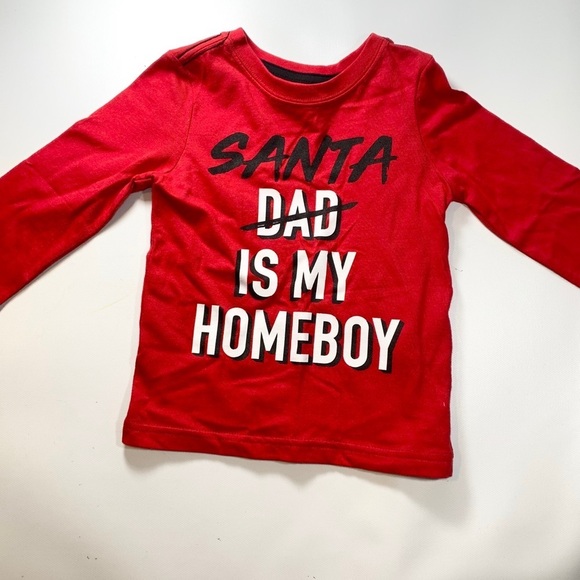 Crazy 8 | Red Long Sleeve  Santa is My Homeboy Top - Picture 4 of 6